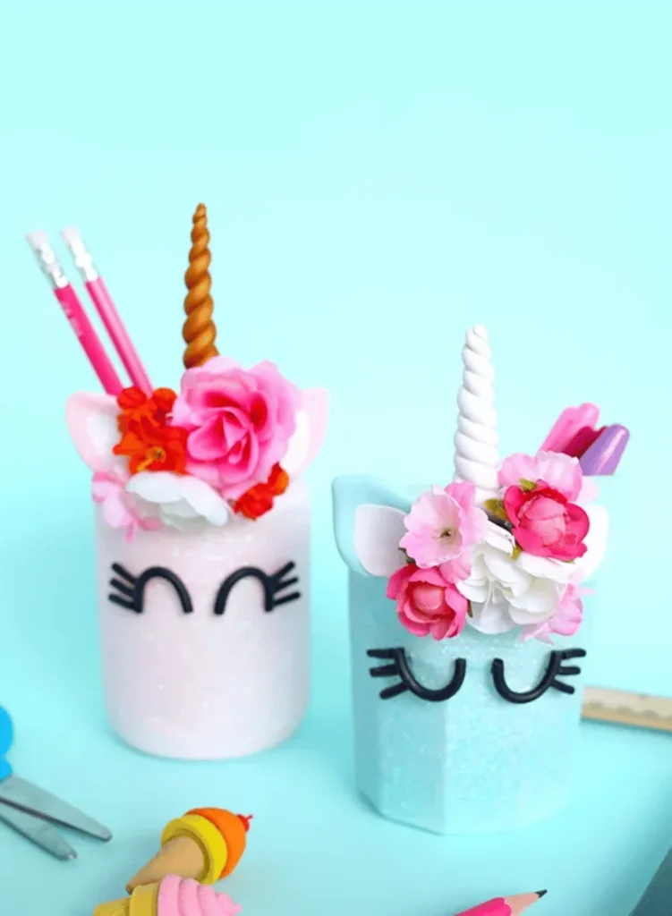 Unicorn mason jars