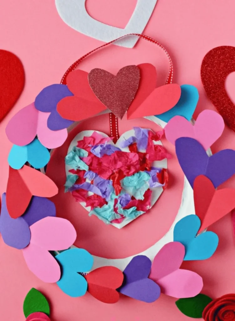 Valentine’s Day Paper Plate Wreath