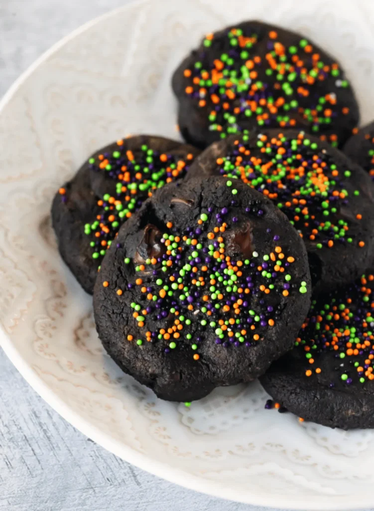 Vegan Black Cocoa Pumpkin Cookies