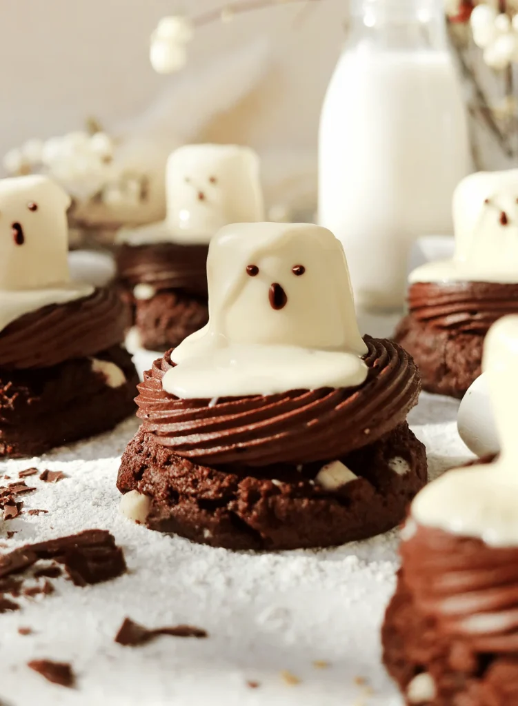Vegan Marshmallow Ghost Cookies