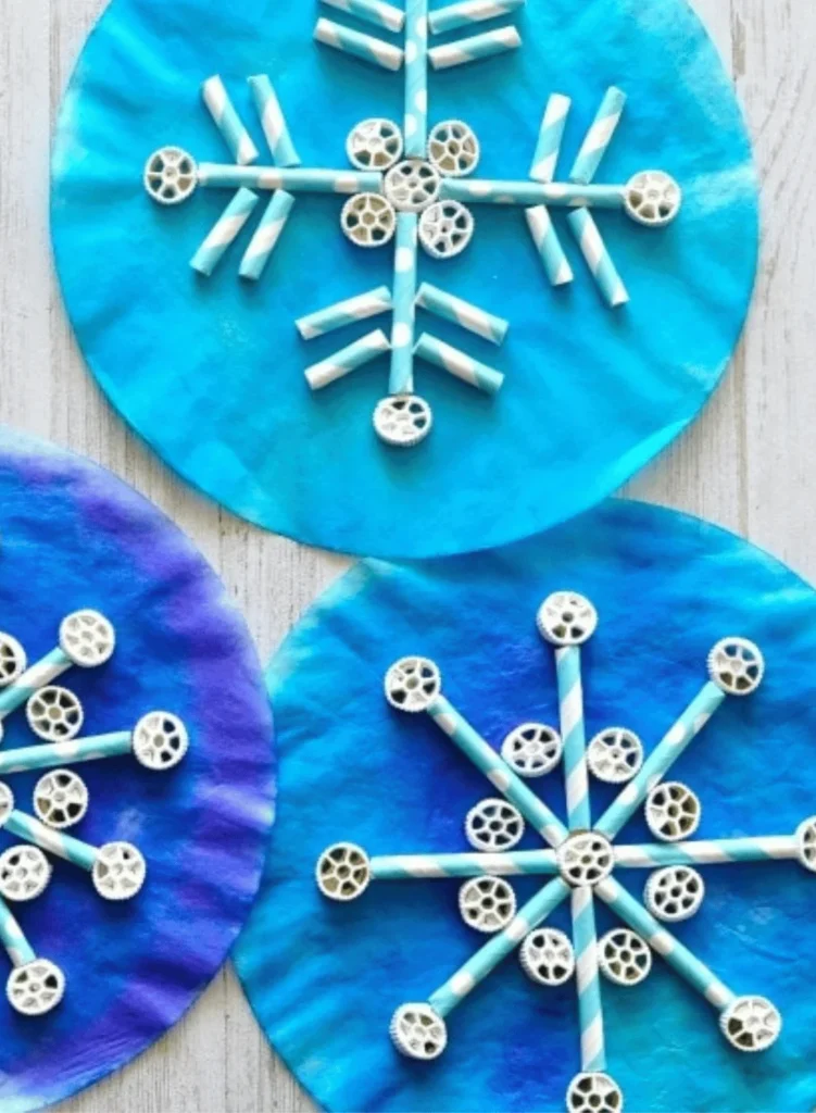 coffee filter snowflake craft