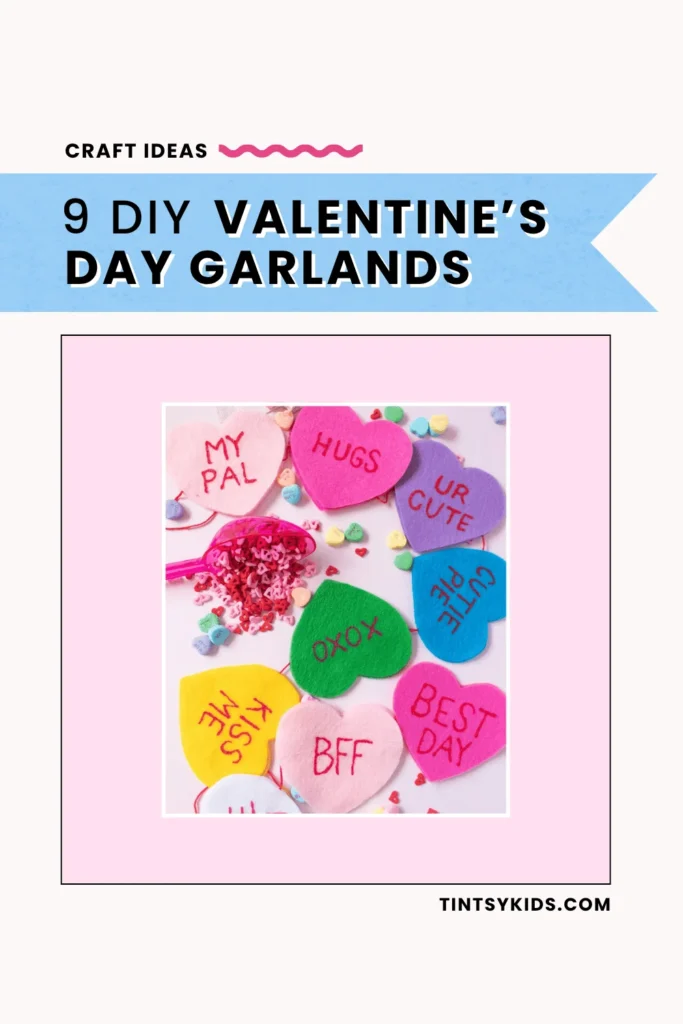 diy valentine's day garland crafts for kids and adults