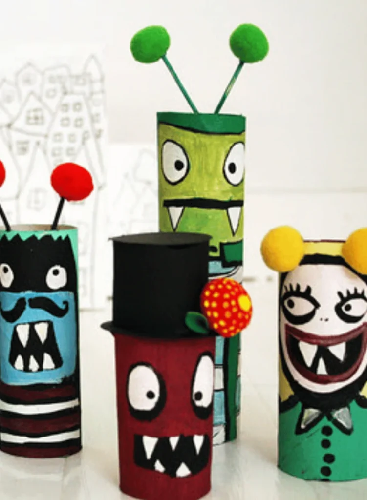 little monsters Toilet Paper Roll Craft