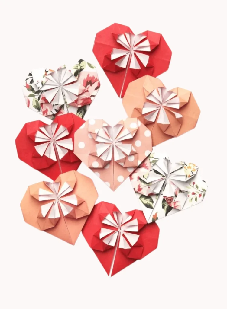 origami blossom heart