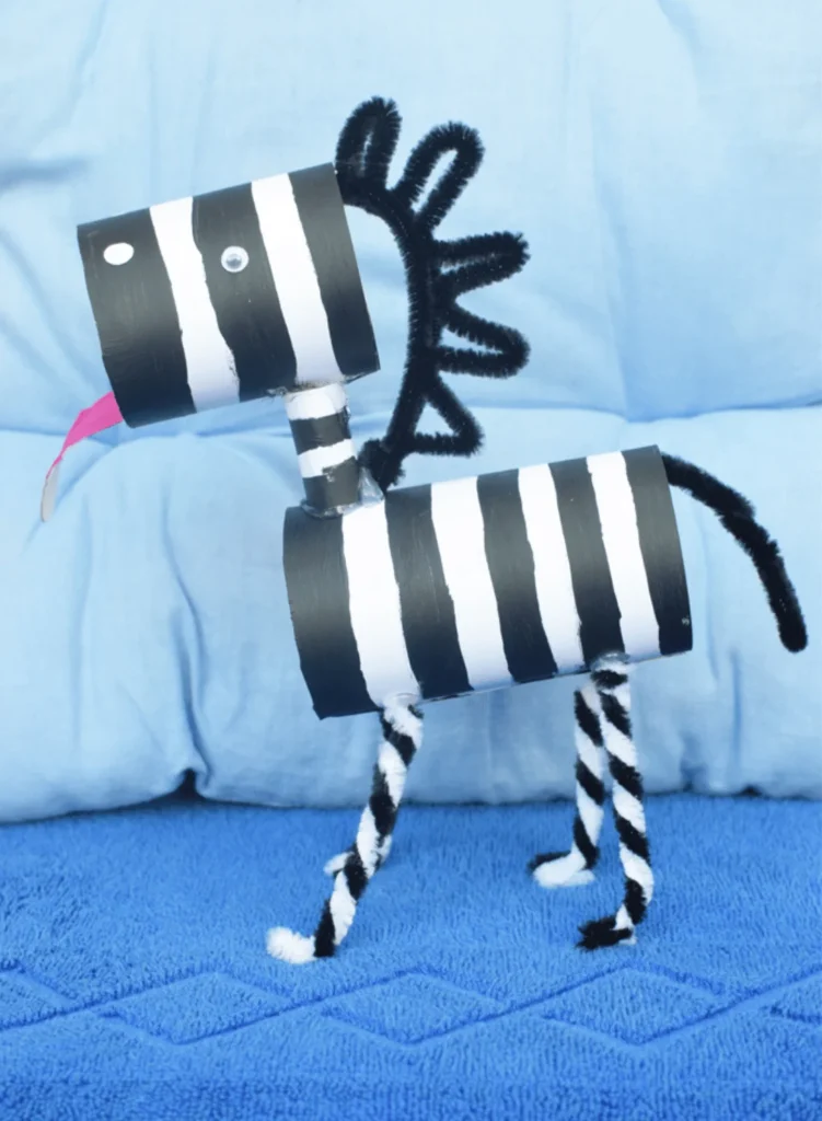 zebra toilet roll craft