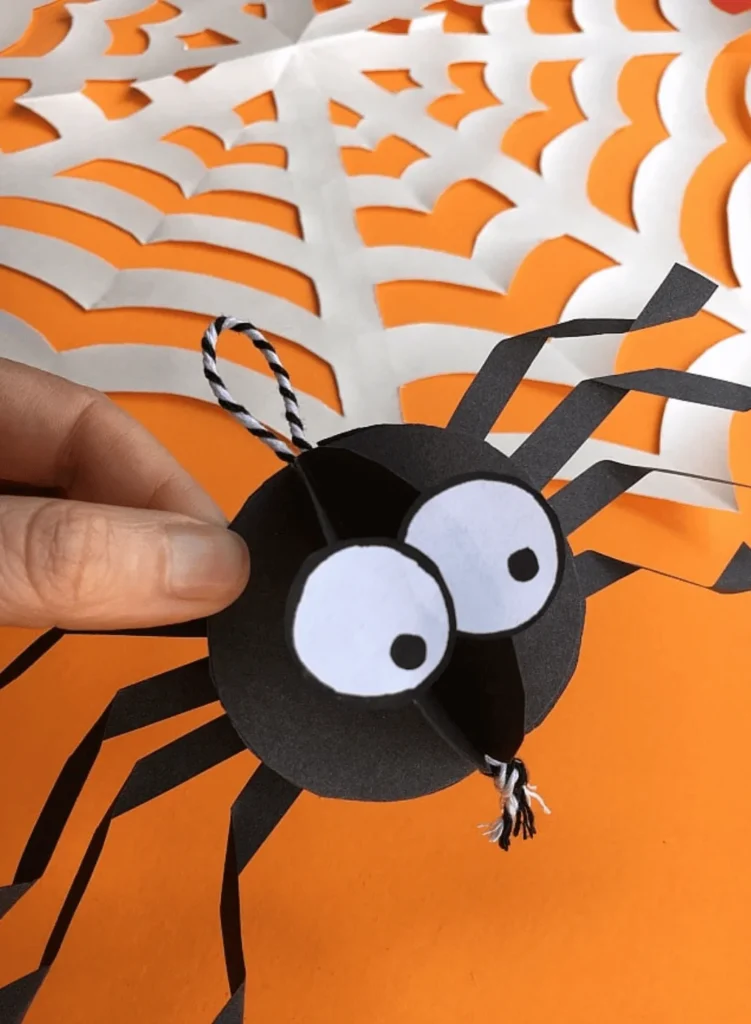 3d Paper Spider Craft