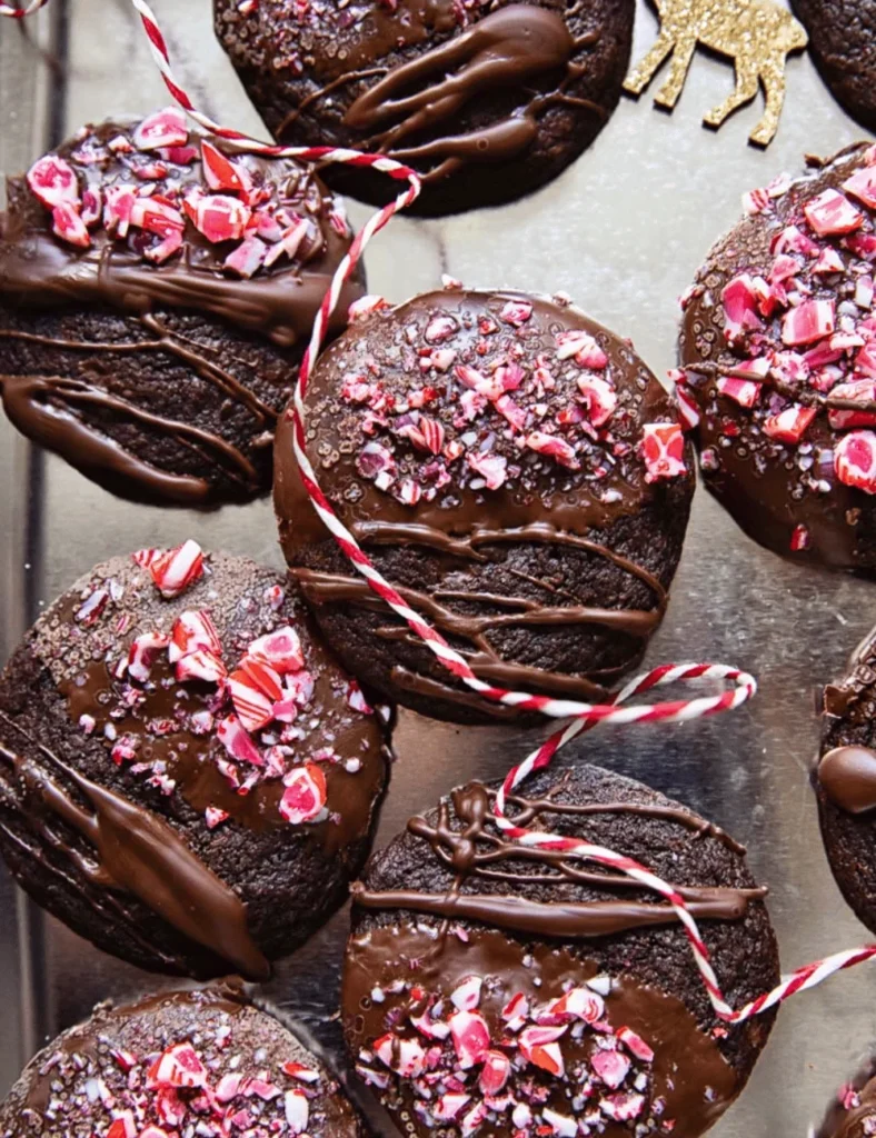 Chocolate Candy Cane Cookies