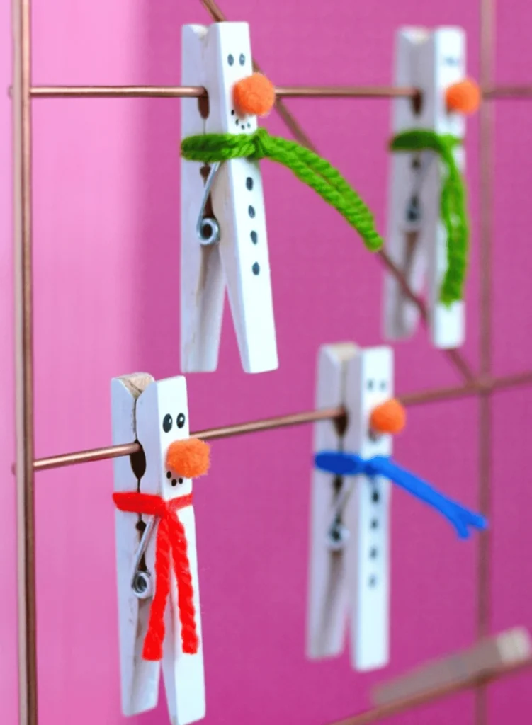 Clothespin Snowman Craft
