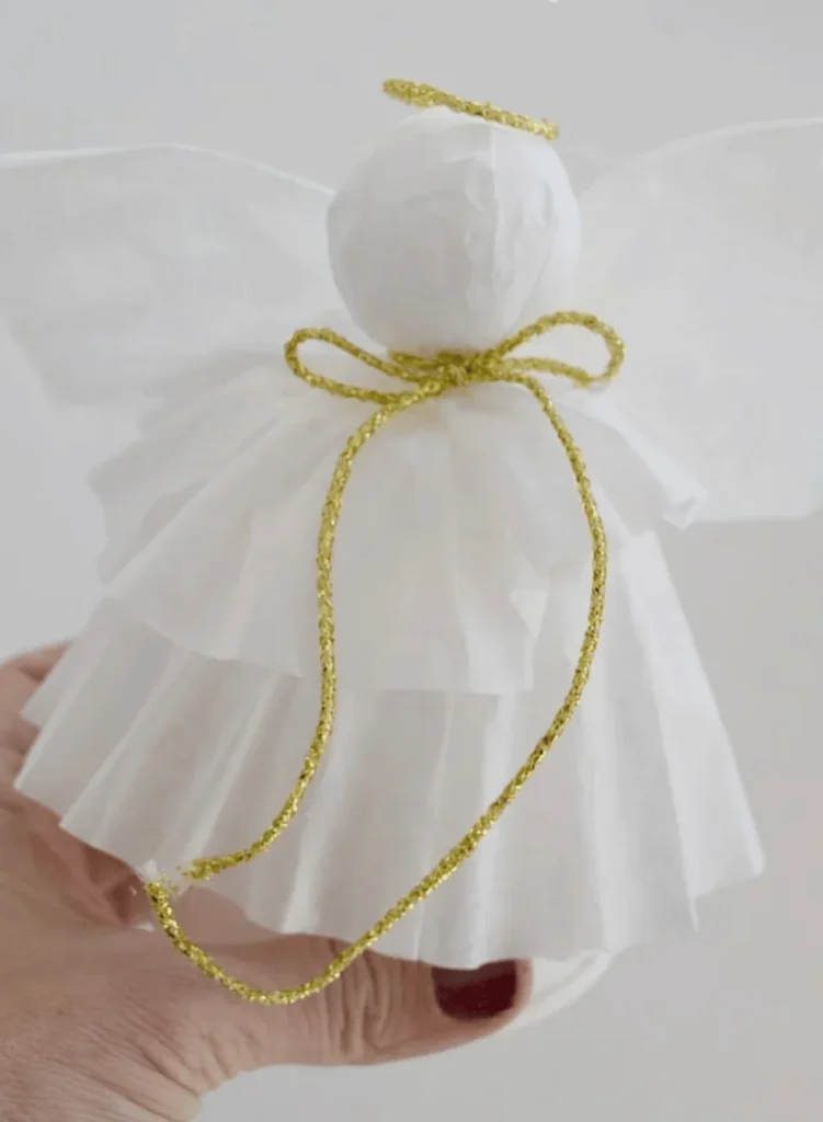 Coffee Filter Angel Christmas Tree