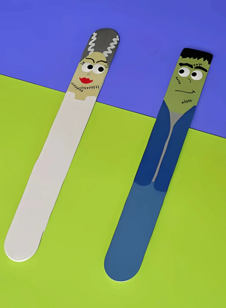 Craft Stick Frankenstein and Bride