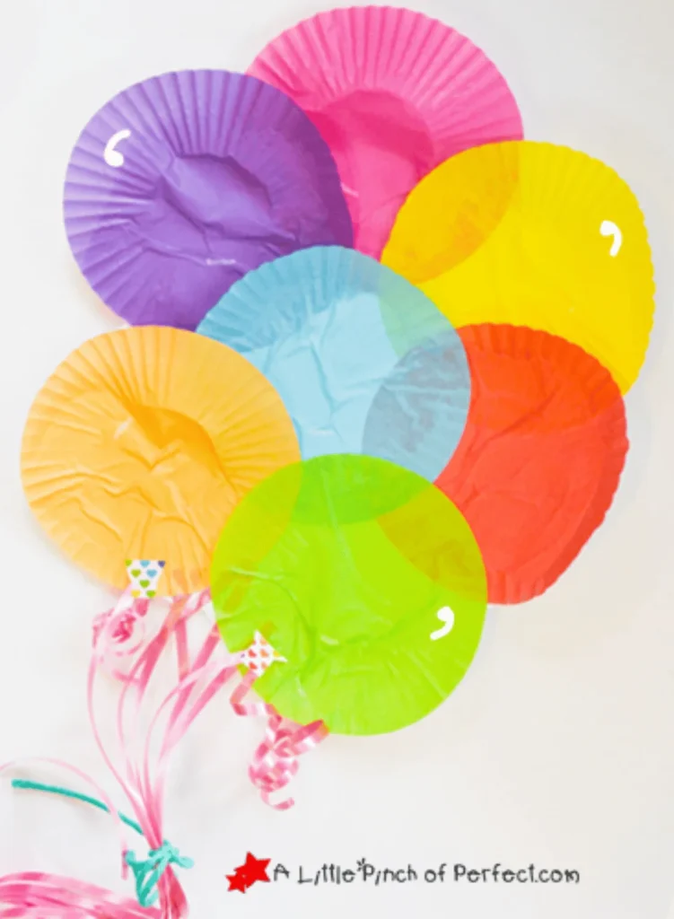 Cupcake Liner Balloon Craft