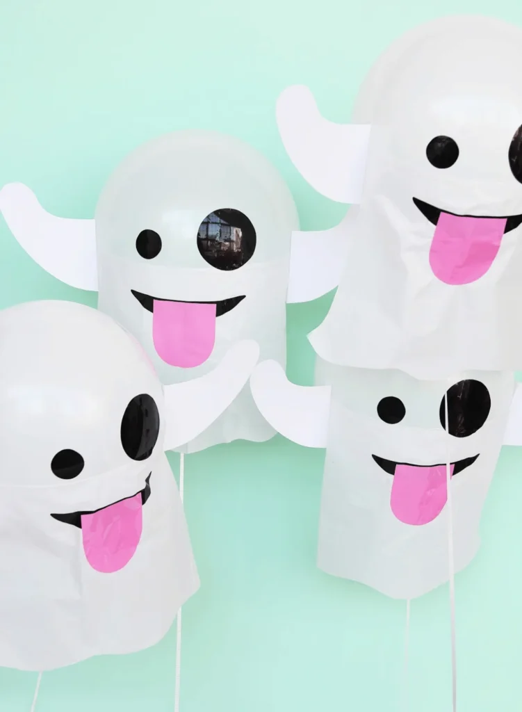 DIY Emoji Ghost Balloons