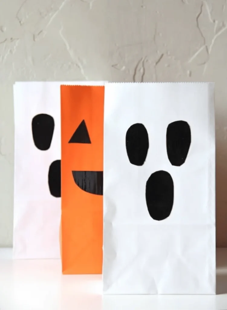 DIY Spooky Duct Tape Treat Bags