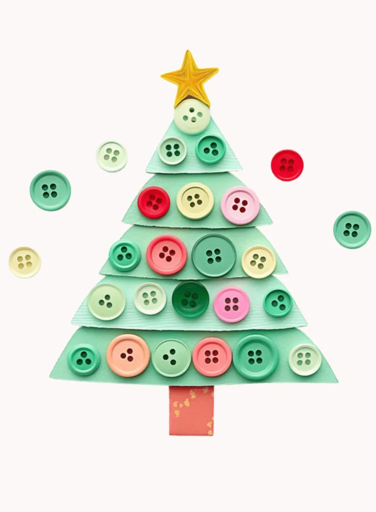 Easy Button Christmas Tree Craft