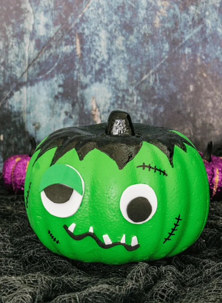 Easy Frankenstein Pumpkin Painting Idea