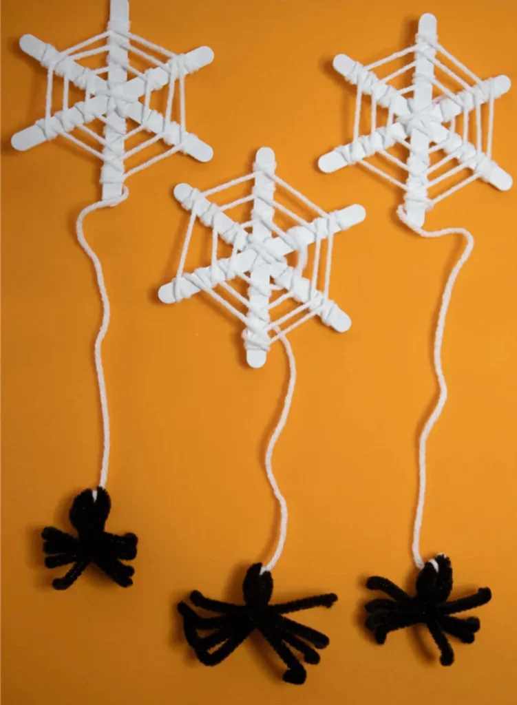 Easy Halloween Spider Web Craft