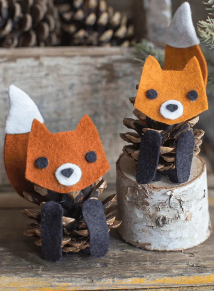 Felt Pinecone Fox