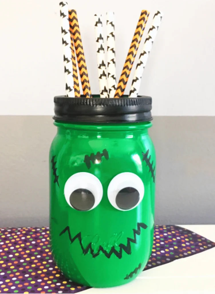 Frankenstein Mason Jar Craft