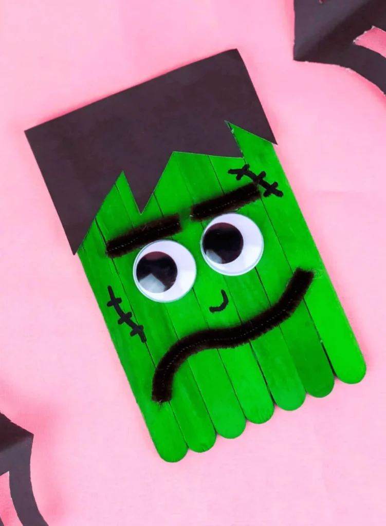 Frankenstein Popsicle Stick Craft