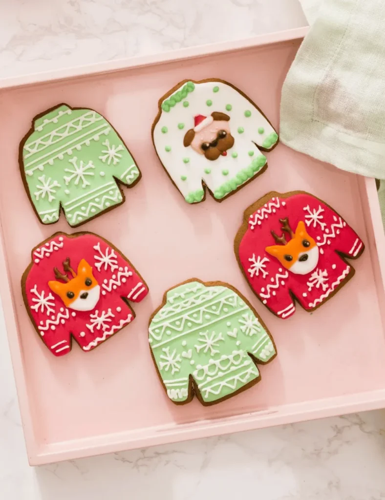 Gingerbread Christmas Sweater Cookies
