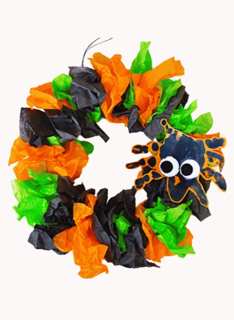 Halloween Paper Plate Wreath