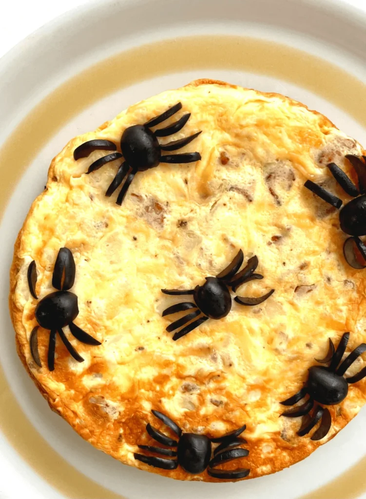 Halloween Quiche {With Olive Spiders