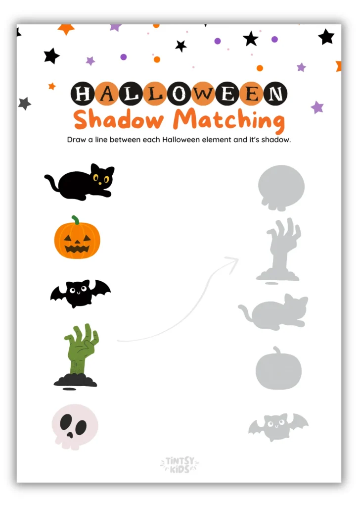 Halloween activity worksheet - free printable