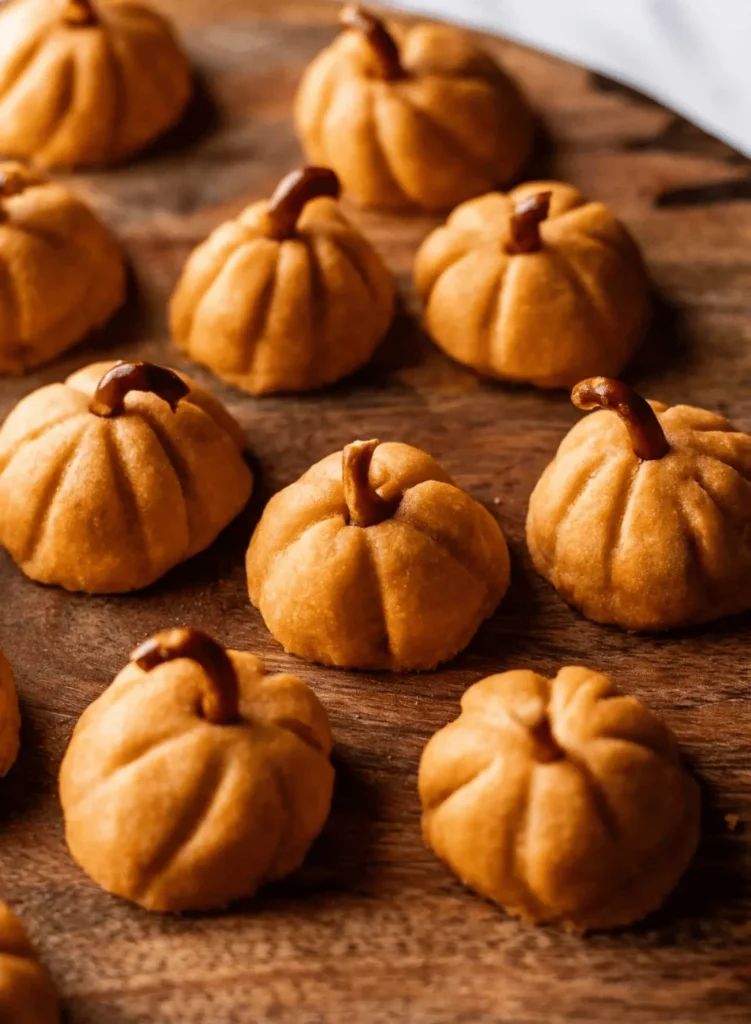 Mini Pumpkin Shaped Cookies
