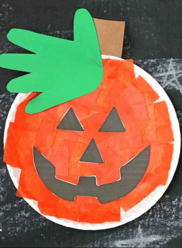 Paper Plate Pumpkin Craft