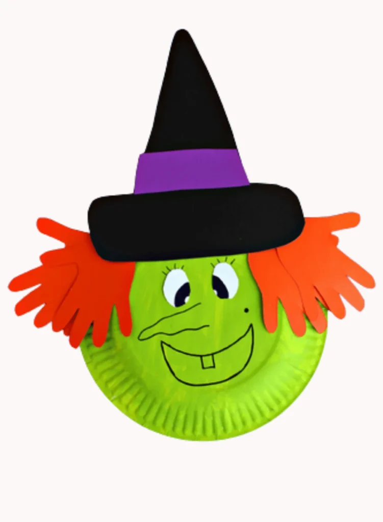 Paper Plate Witch Craft