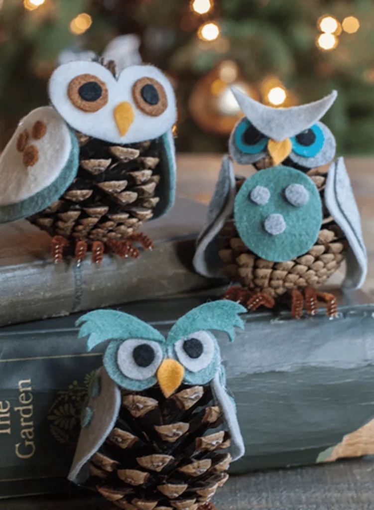 Pine Cone Owls. Pinecone Crafts For Kids