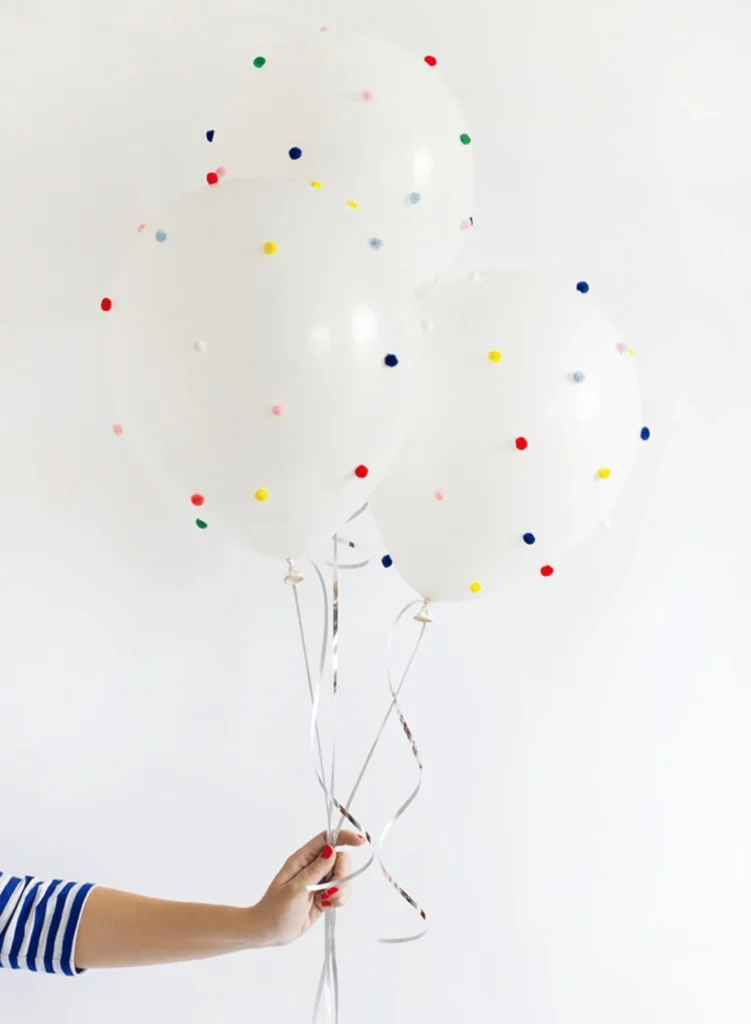 Pom pom balloons