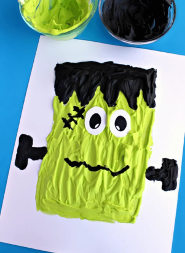 Puffy Paint Frankenstein Craft
