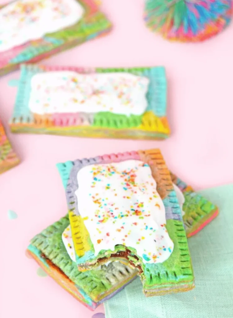 Rainbow Marbled Pop Tart. rainbow snacks