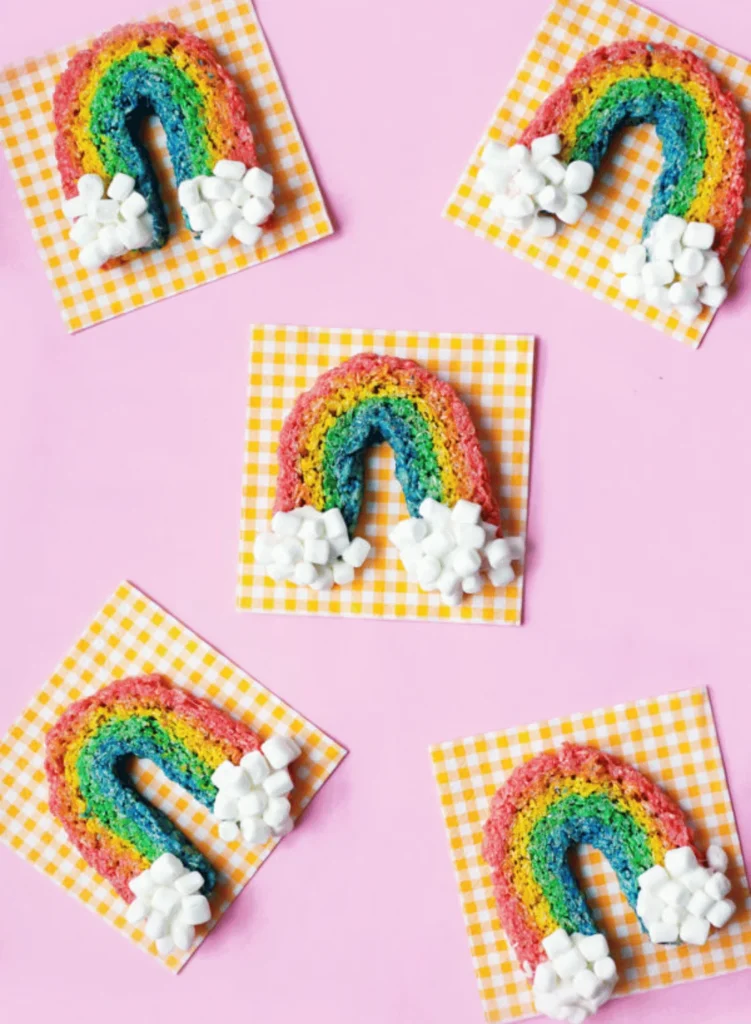 Rainbow Rice Krispy Treats