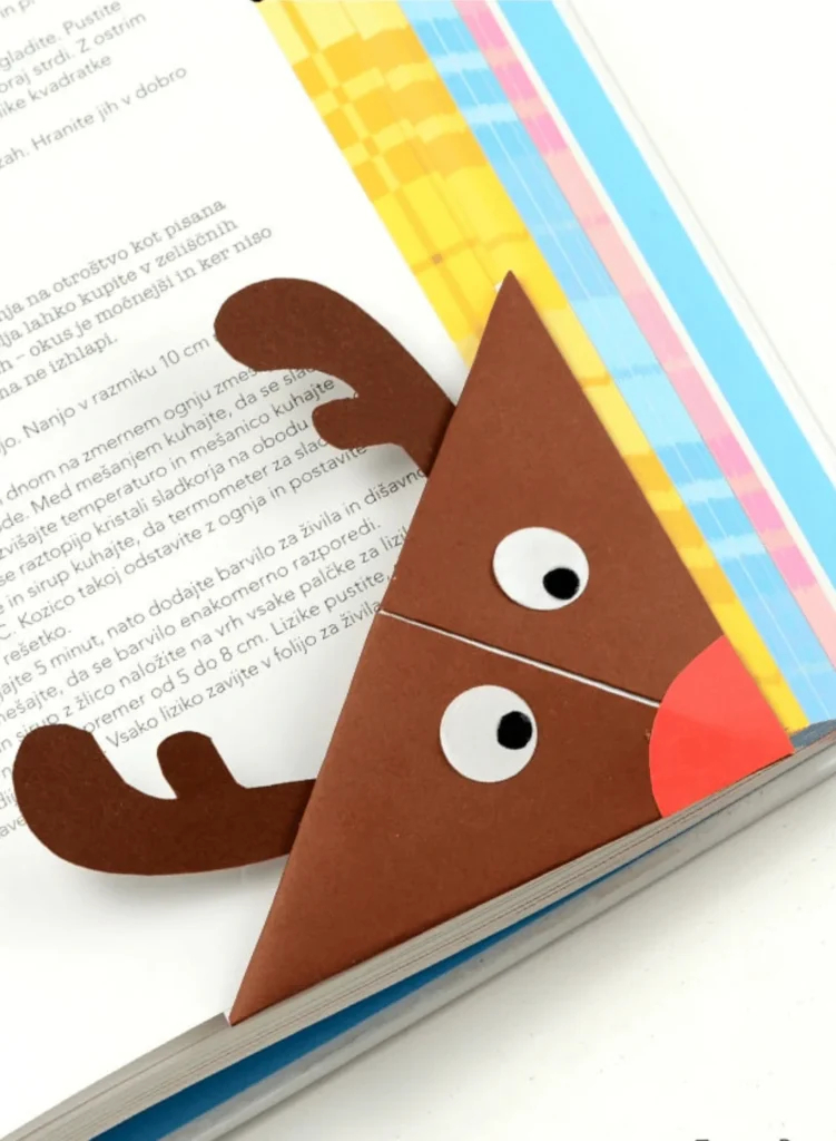 Reindeer Origami Corner Bookmark