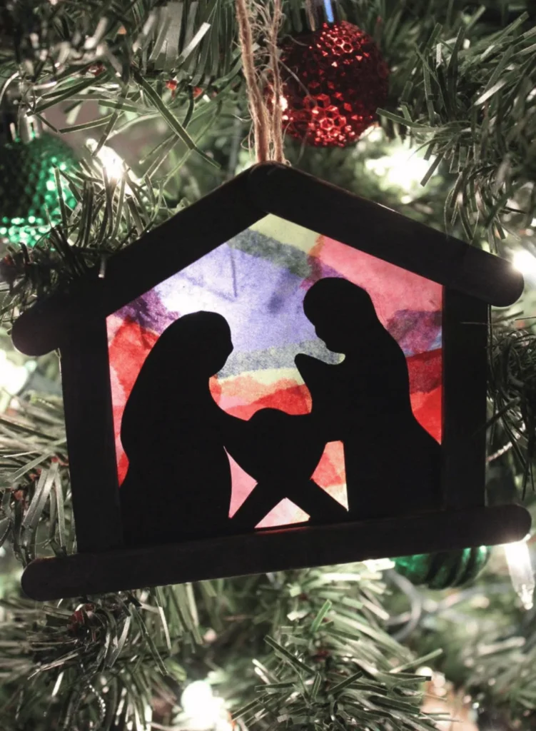 Stained Glass Nativity Ornament Craft