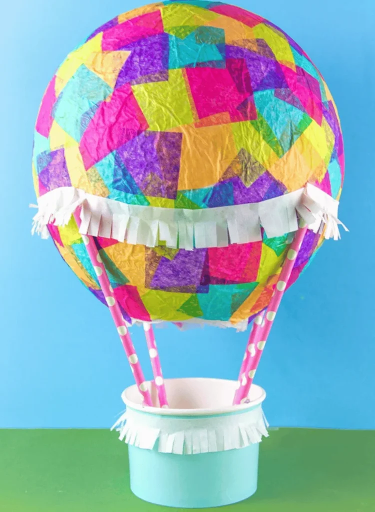 Tissue Paper Hot Air Balloon Craft