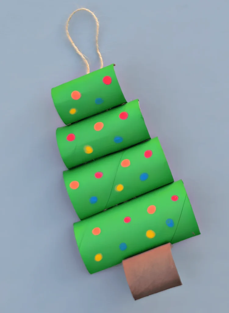 Toilet Paper Roll Christmas Tree Craft