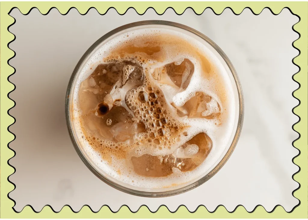 Top View of Iced Coffee in a Glass. fun facts about coffee