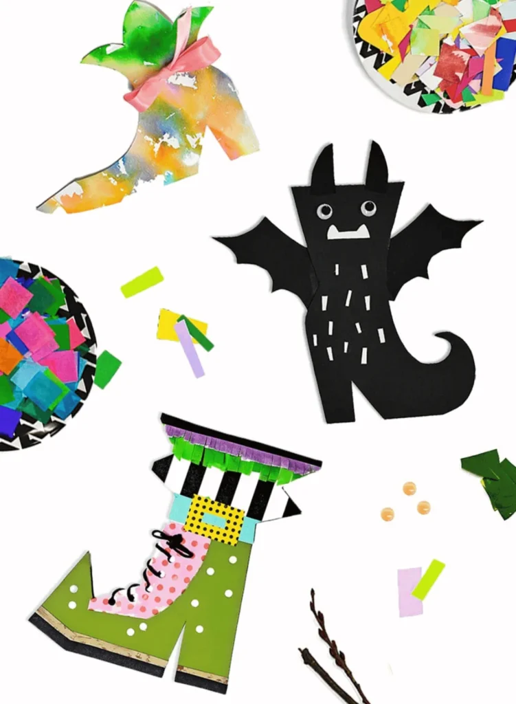 Witch Boots-on-A-Broomstick DIY Halloween Decoration