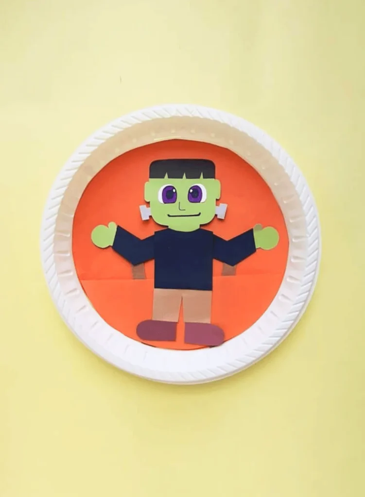 paper plate Frankenstein Craft