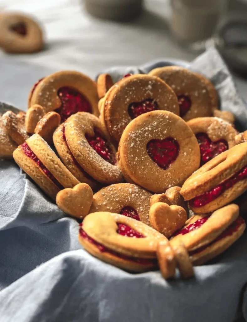 vegan Linzer cookies