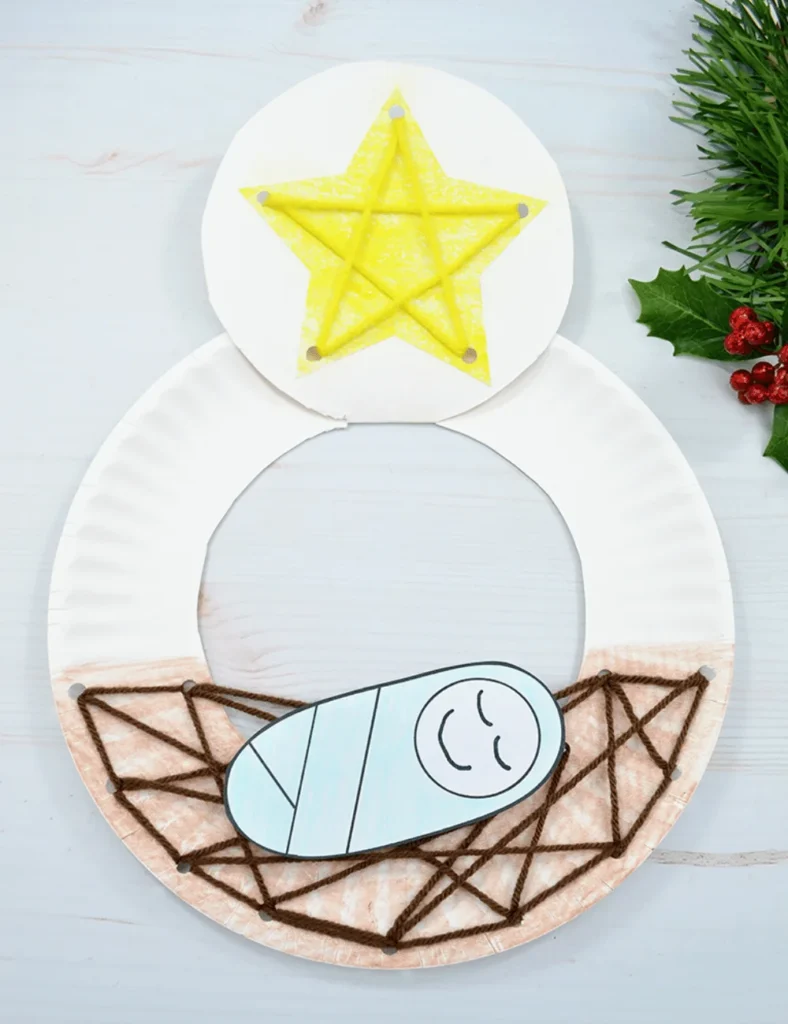 Baby Jesus in a Manger Nativity Craft