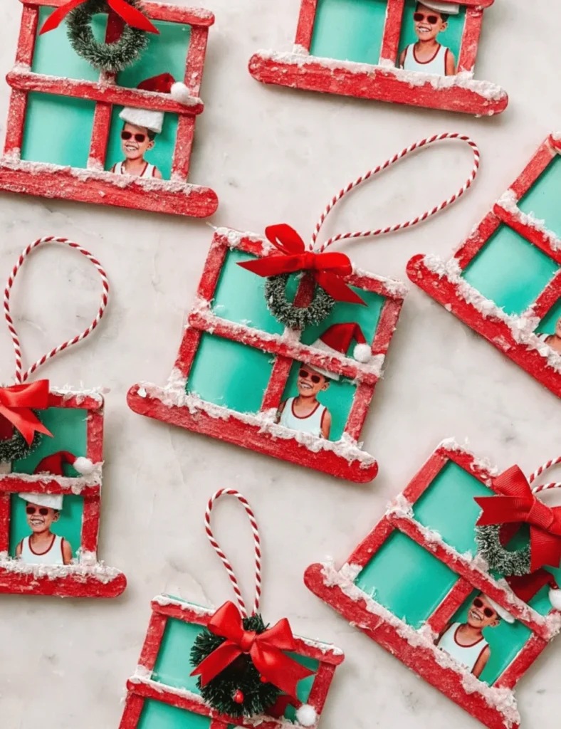 Christmas Window Popsicle Stick Ornament Craft