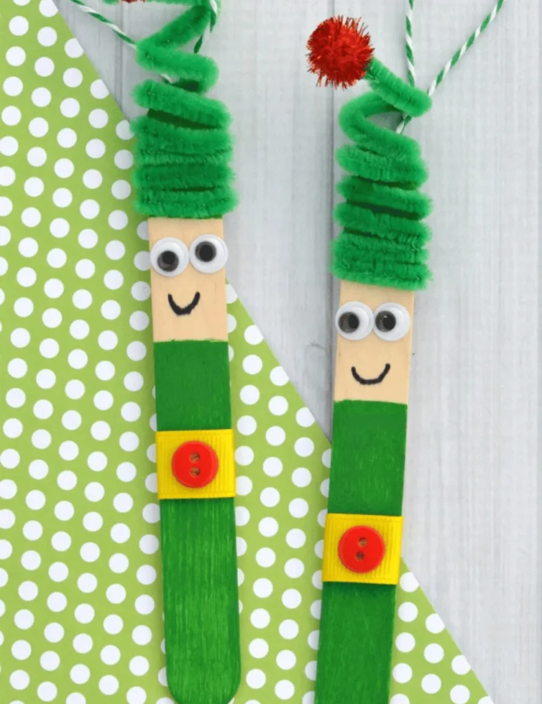 Craft Stick Elf Ornament