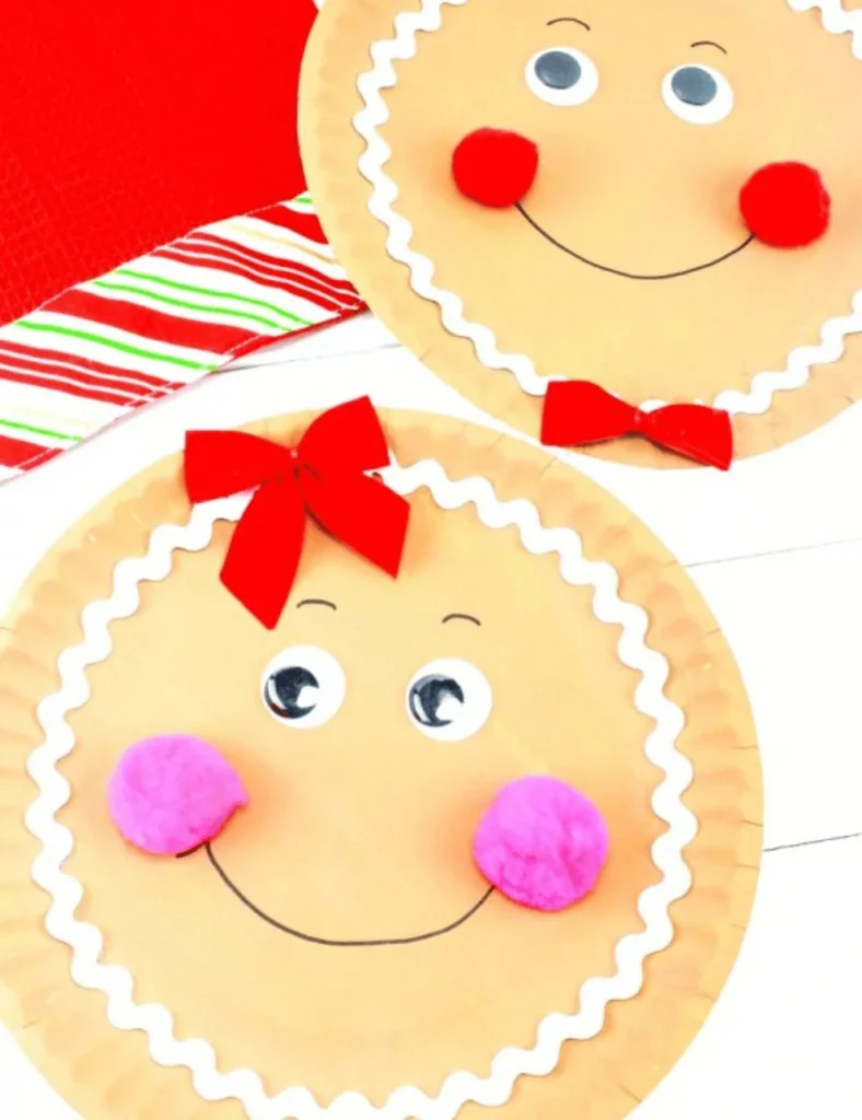 Gingerbread Paper Plate Craft