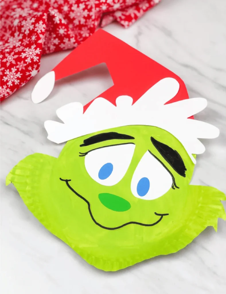 Grinch Paper Plate Craft