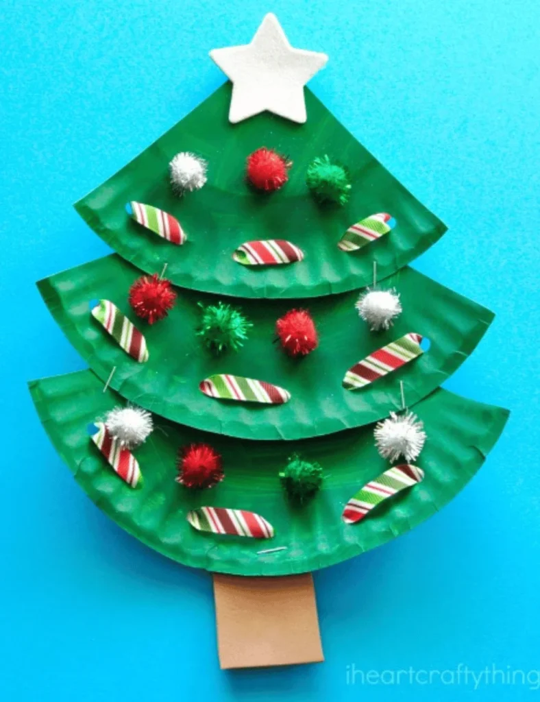 Paper Plate Christmas Tree Craft