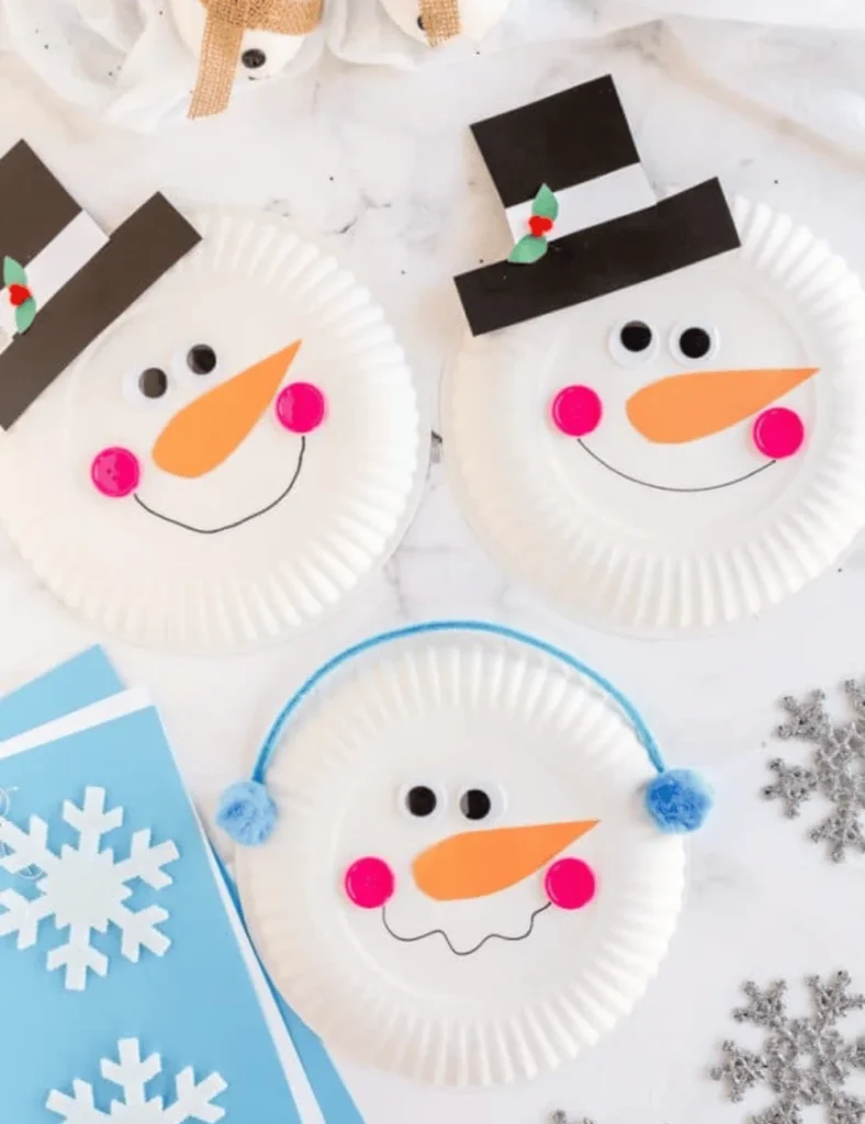 Paper Plate Snowman